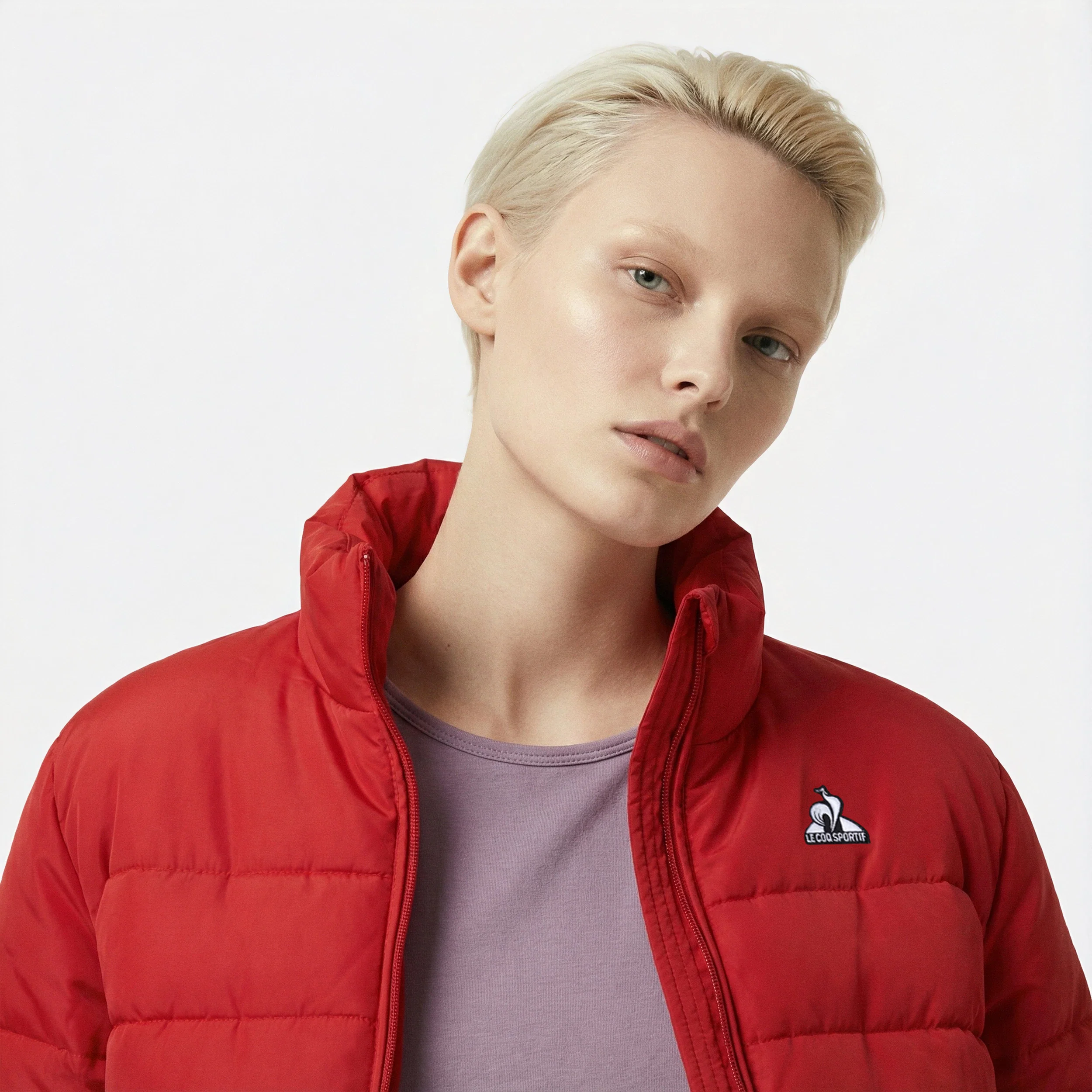 2520603-ESS Doudoune Heavy N°1 W rouge electro | Doudoune rouge chaude Femme - Image 5