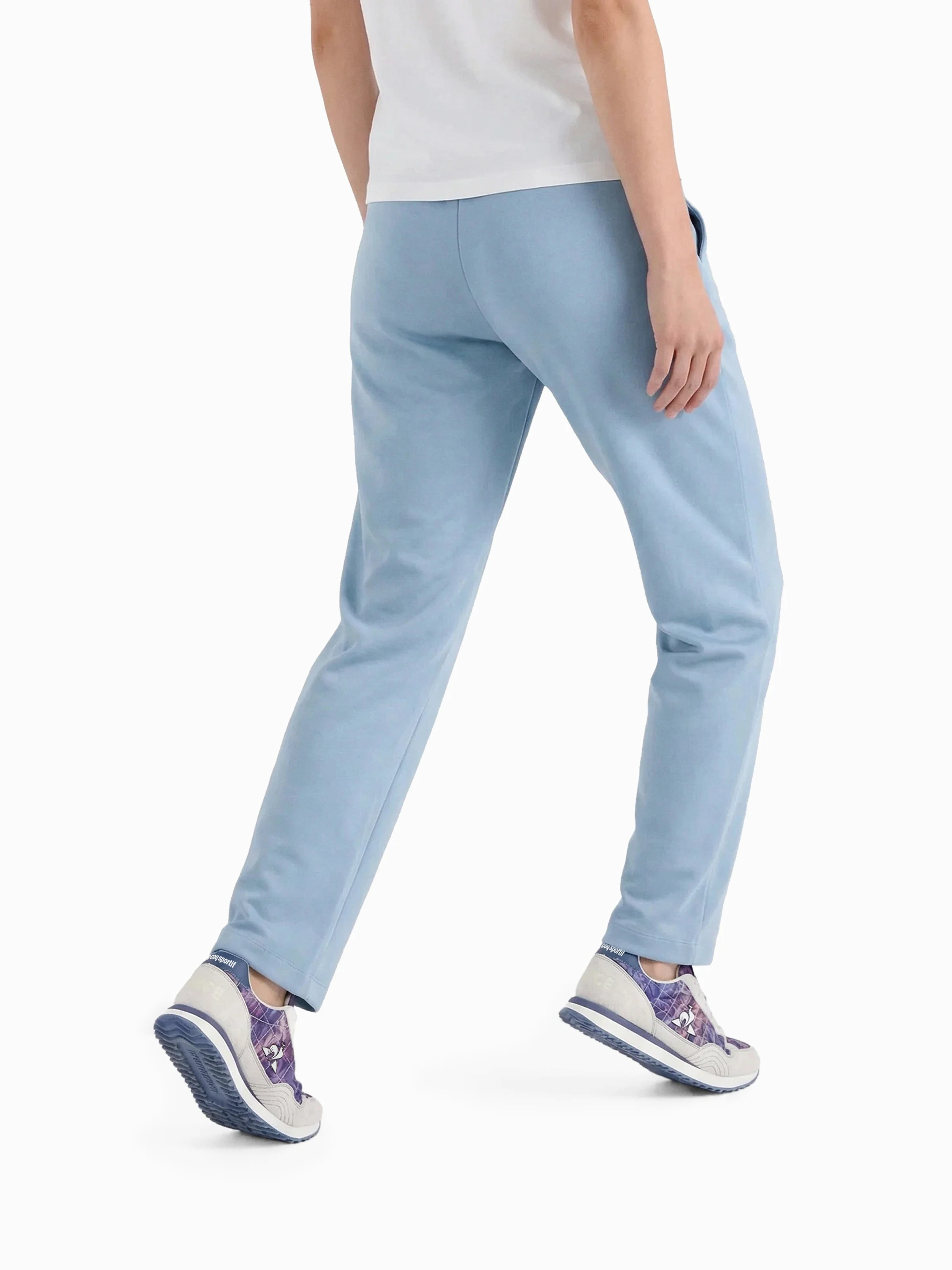 2610201-EFRO 26 Pant Maille N°1 W ashley blue | Pantalon coupe droite aspect brillant Femme - Image 4