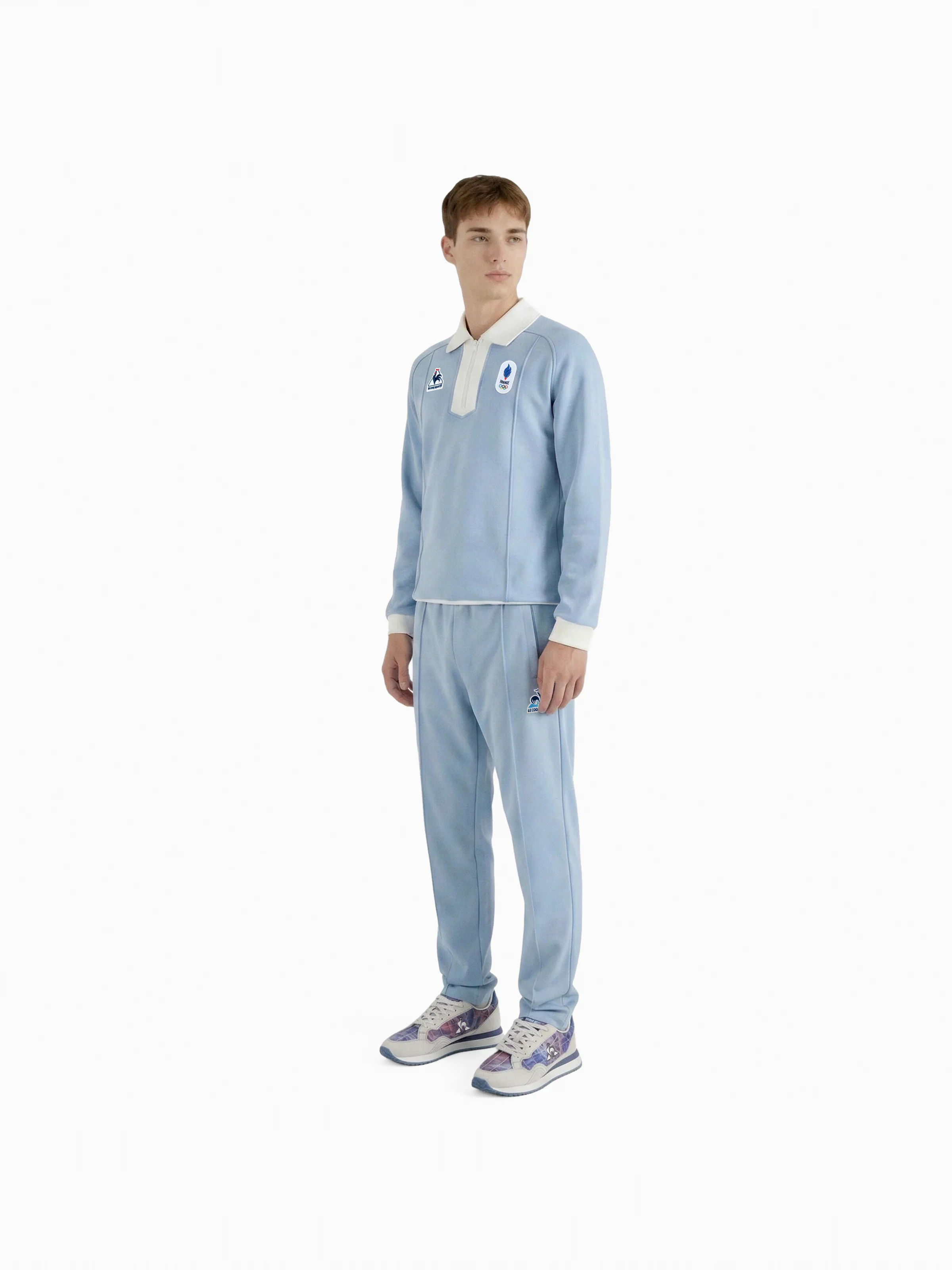 2610161-EFRO 26 Pant Maille N°1 M ashley blue | Pantalon coupe droite aspect brillant Homme - Image 8
