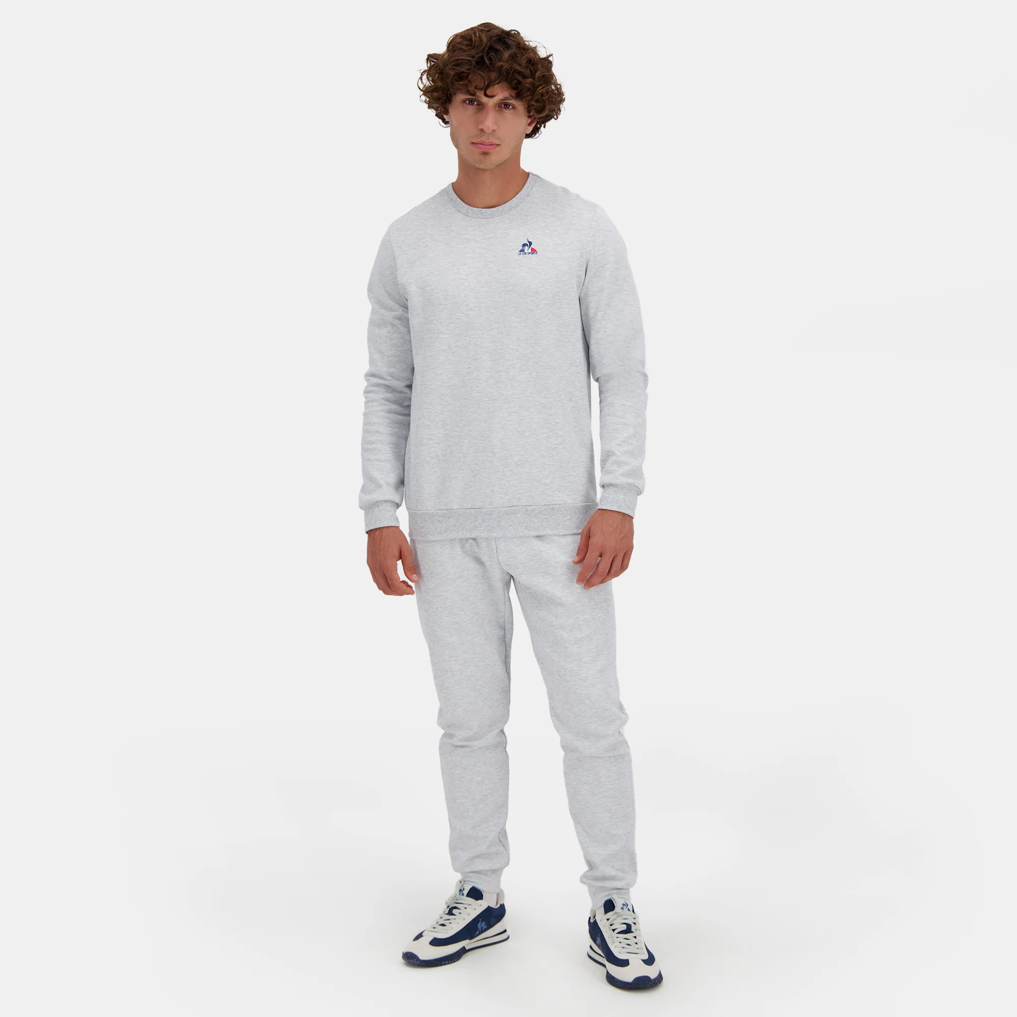 2510022-ESS Crew Sweat N°2 M gris chiné clair | Sweat col rond Homme - Image 5