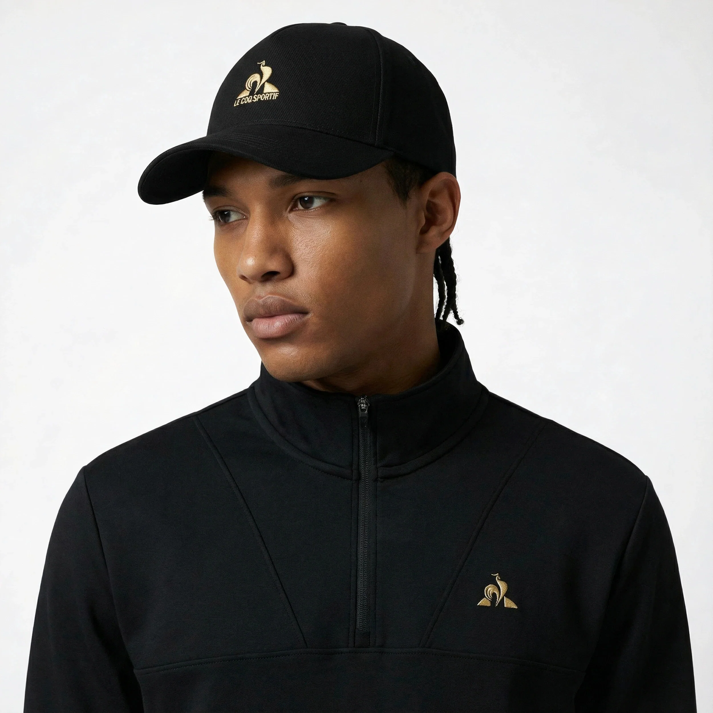 2520939-COQ D'OR 1/4 Zip Sweat M black | Sweat col montant zippé Homme - Image 6