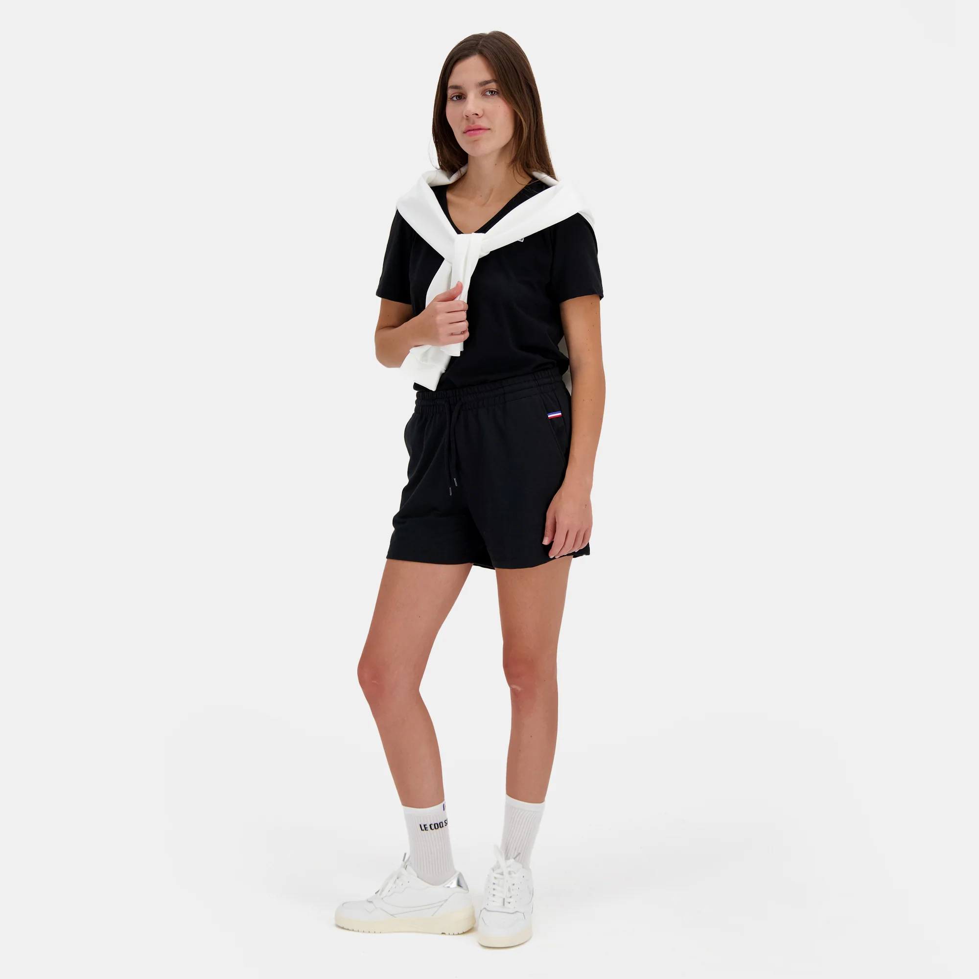 2510062-ESS Tee SS Col V N°1 W black | T-shirt Femme - Image 6