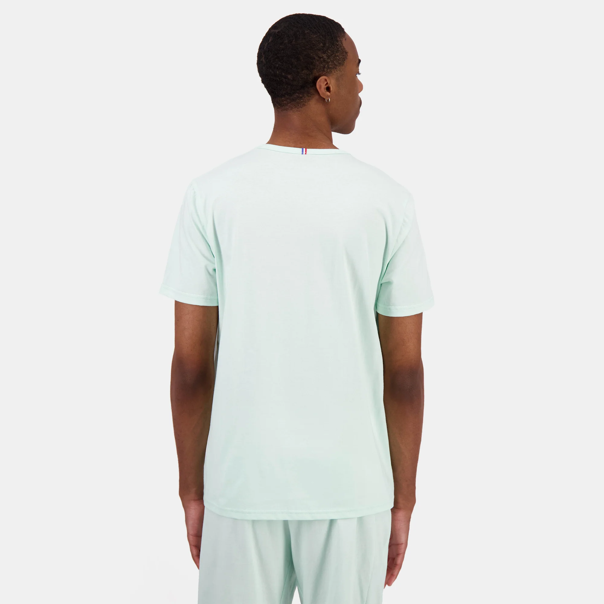 2423263-MONOCHROME Tee SS N°3 M honeydew | T-shirt vert pastel Homme - Image 4