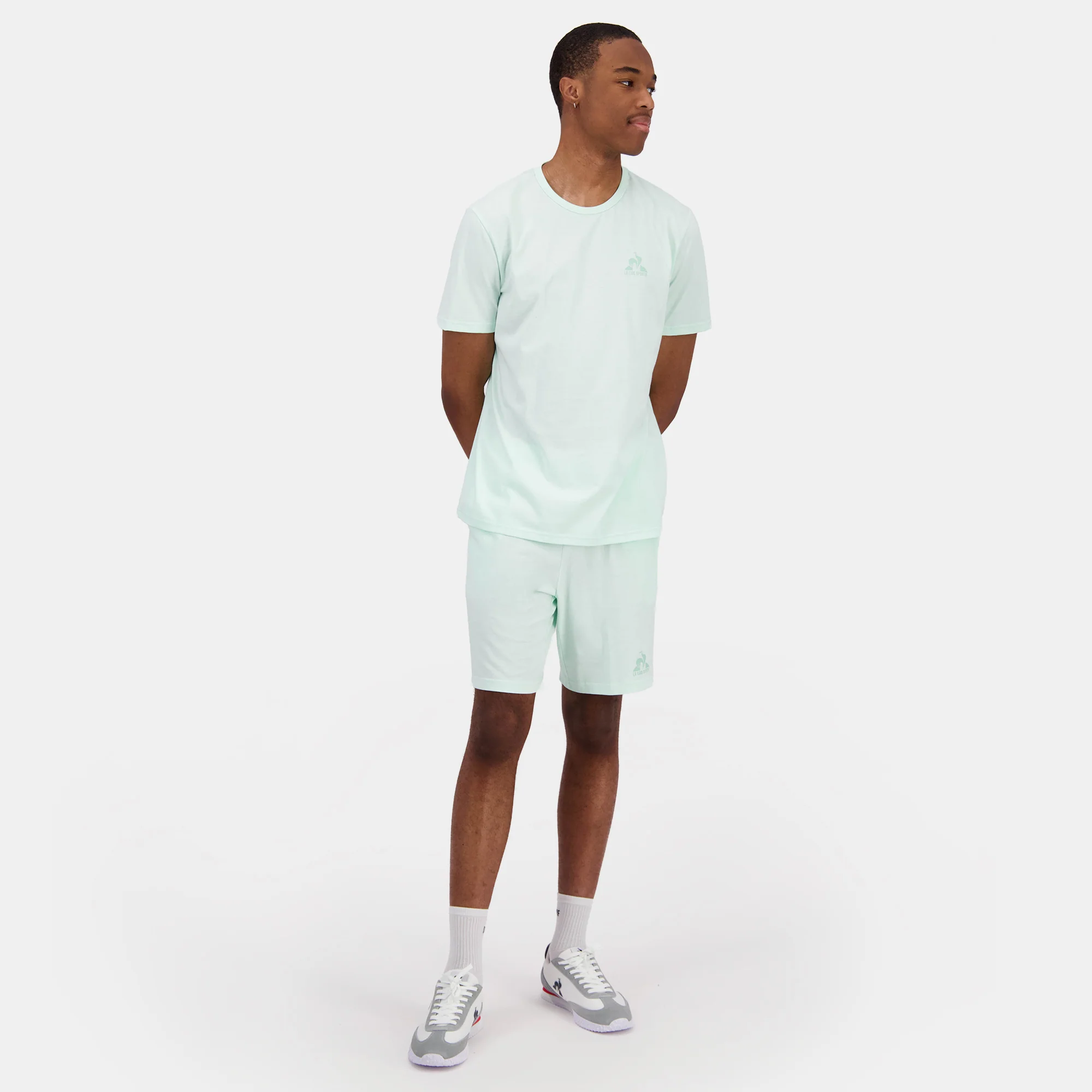 2423263-MONOCHROME Tee SS N°3 M honeydew | T-shirt vert pastel Homme - Image 5